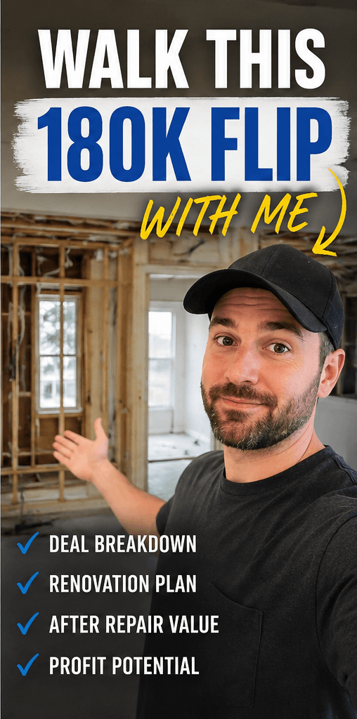 Short form video cover about a 180K house flip