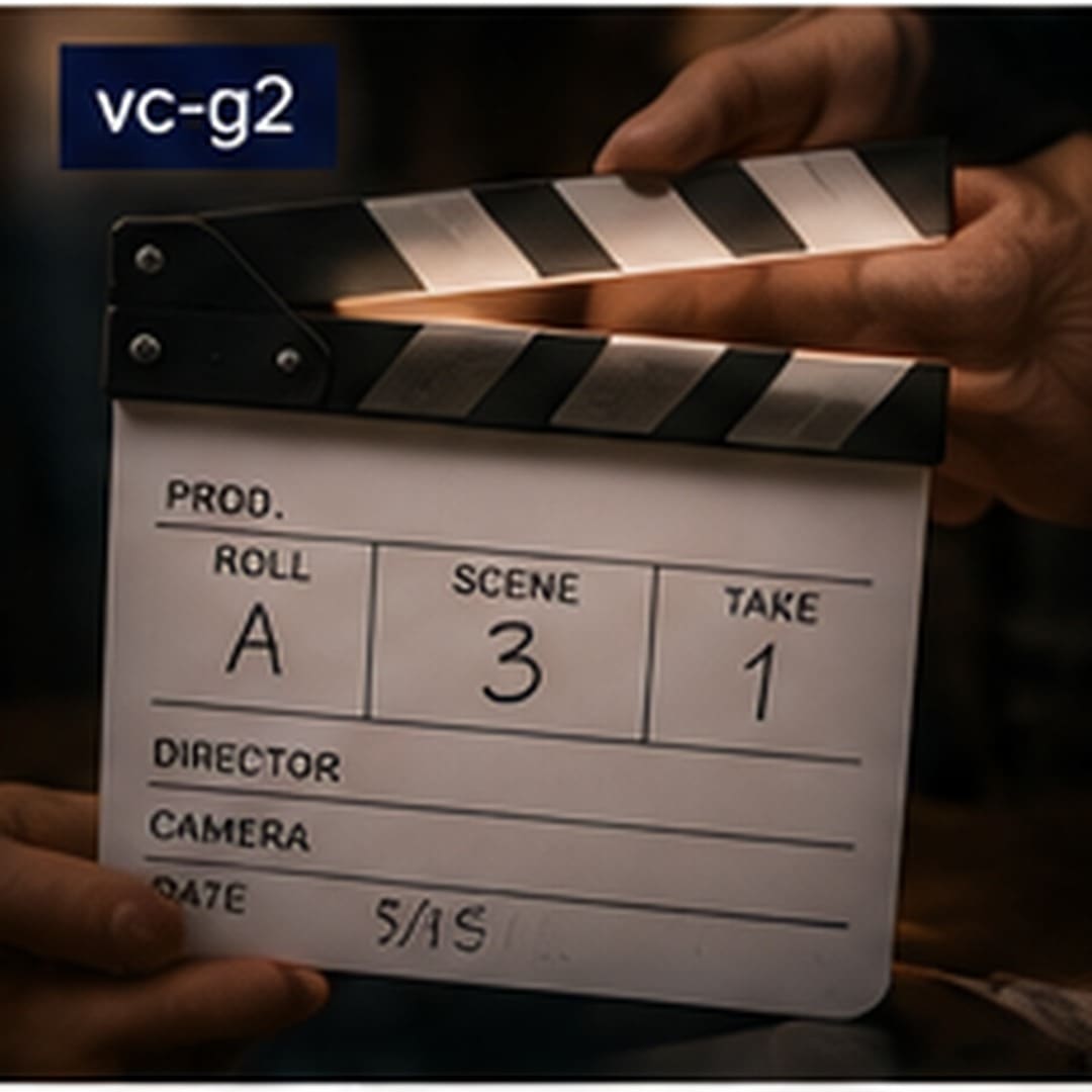 Production slate on an investor video shoot