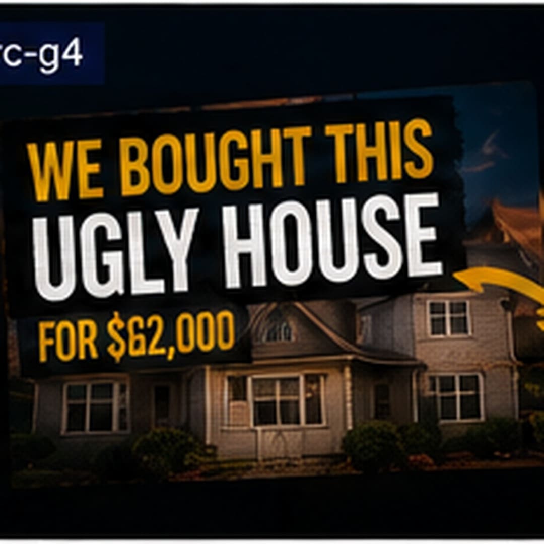 Finished YouTube thumbnail for a real estate investor video
