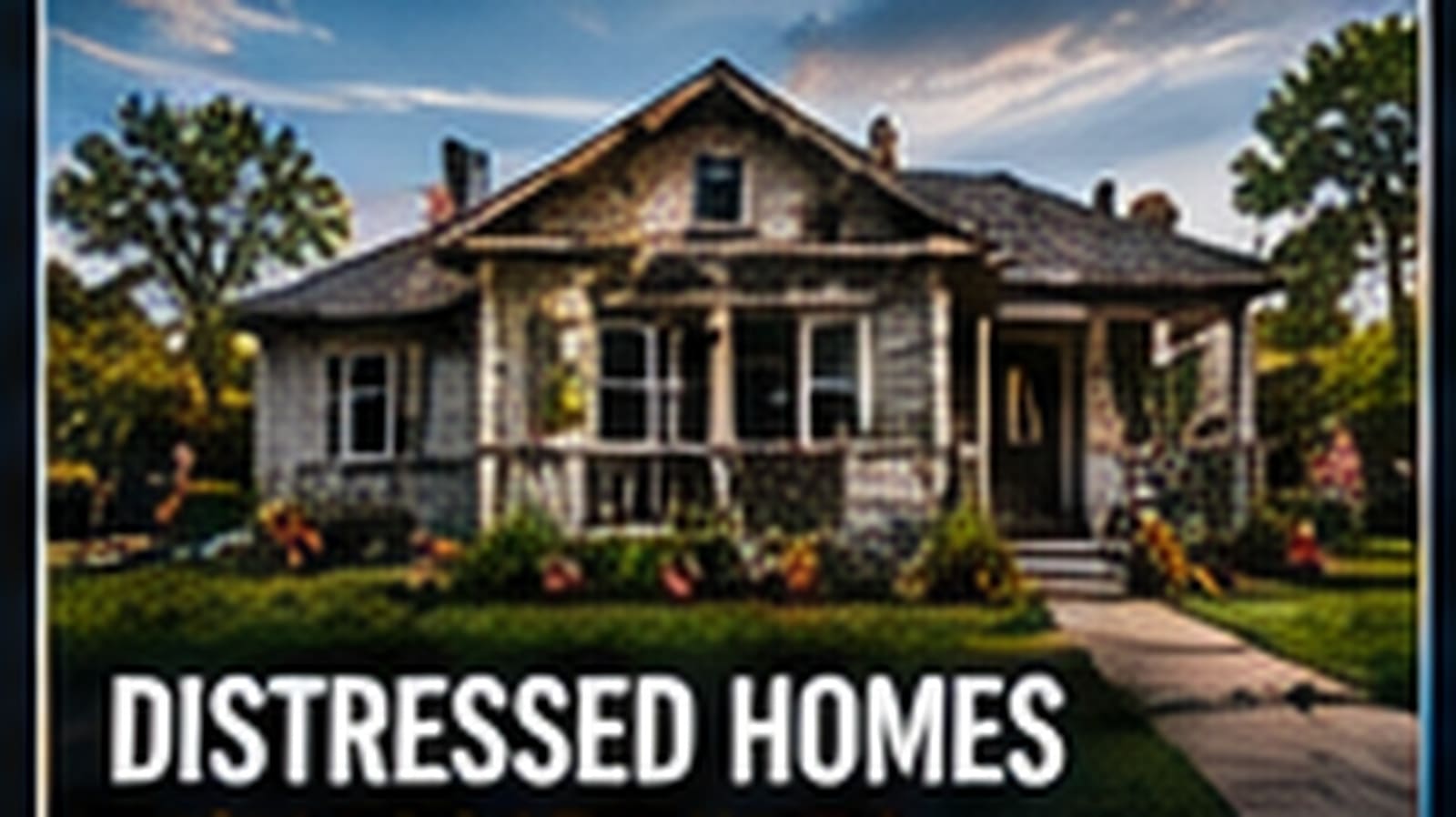 YouTube thumbnail showing a distressed house exterior