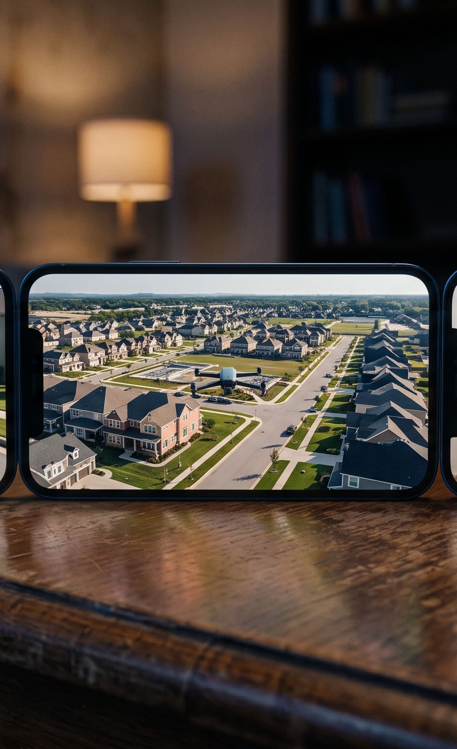 Aerial neighborhood footage for a real estate YouTube ad